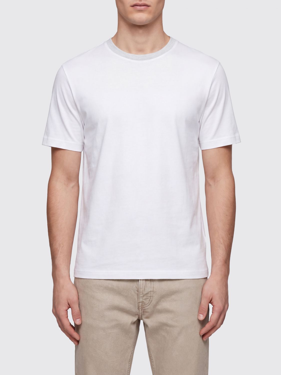 ELEVENTY Kurzarm-Baumwoll-T-Shirt mit Rundhalsausschnitt im Basic-Design