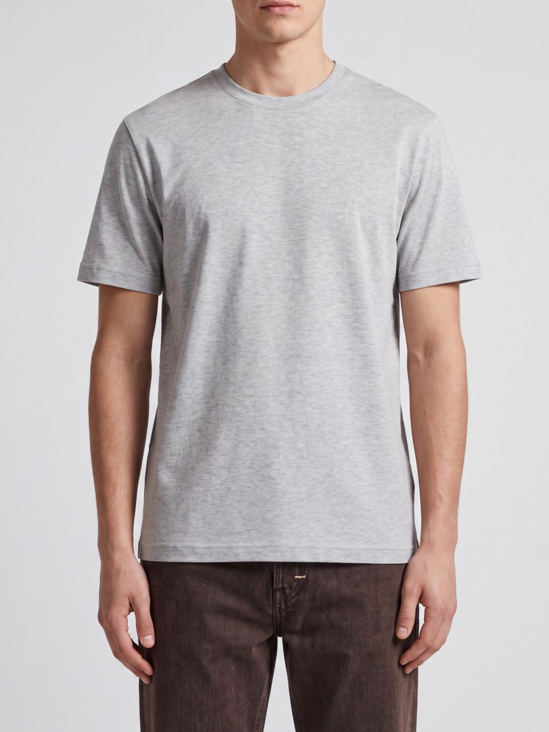 ELEVENTY Kurzarm-Baumwoll-T-Shirt mit Rundhalsausschnitt im Basic-Design