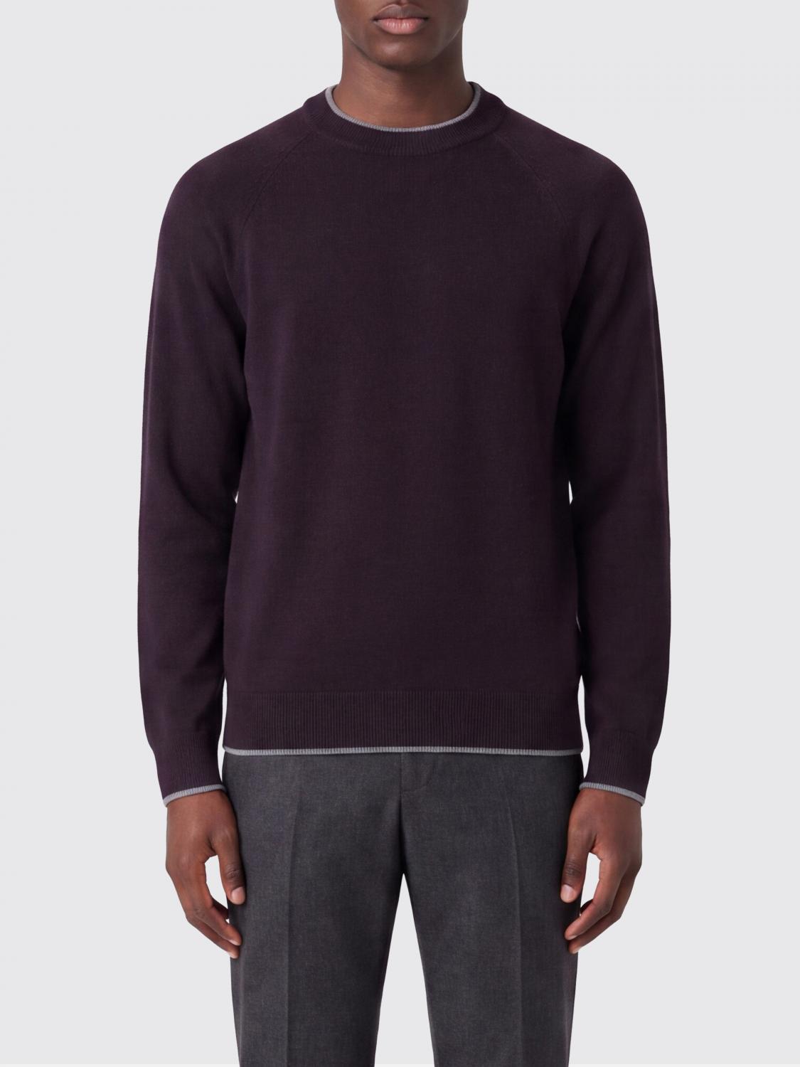 ELEVENTY Long-Sleeved Crewneck Jumper in Pure Wool with Ribbed Trims