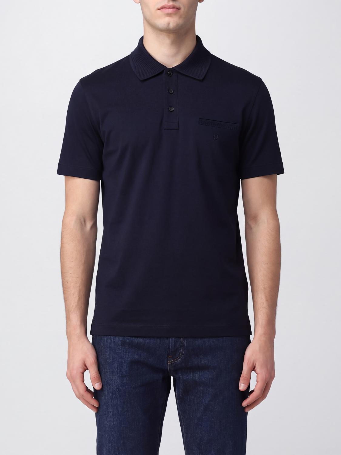 FERRAGAMO Polo Shirt Men color Navy