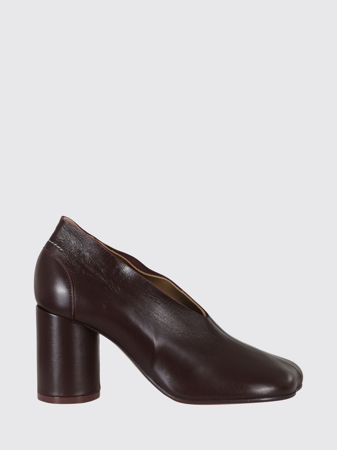 MM6 MAISON MARGIELA Anatomic Court Leather Pumps with Cylindrical Heel