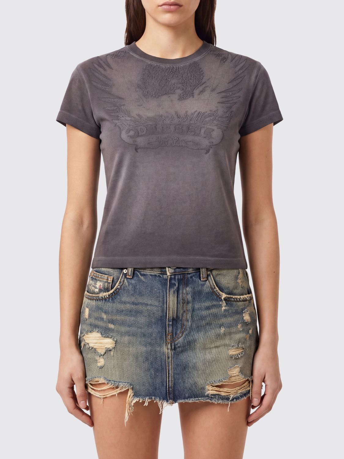 DIESEL T-Shirts Donna colore Vino