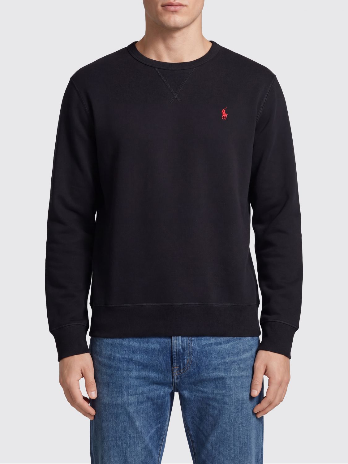 Polo Ralph Lauren Crewneck Sweatshirt in Cotton with Embroidered Pony Logo