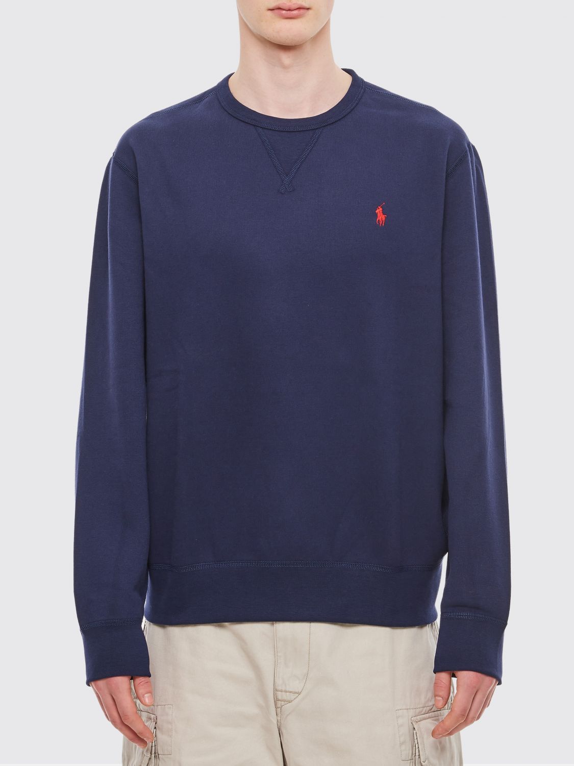 POLO RALPH LAUREN Rundhals-Sweatshirt aus Baumwolle mit gesticktem Pony-Logo