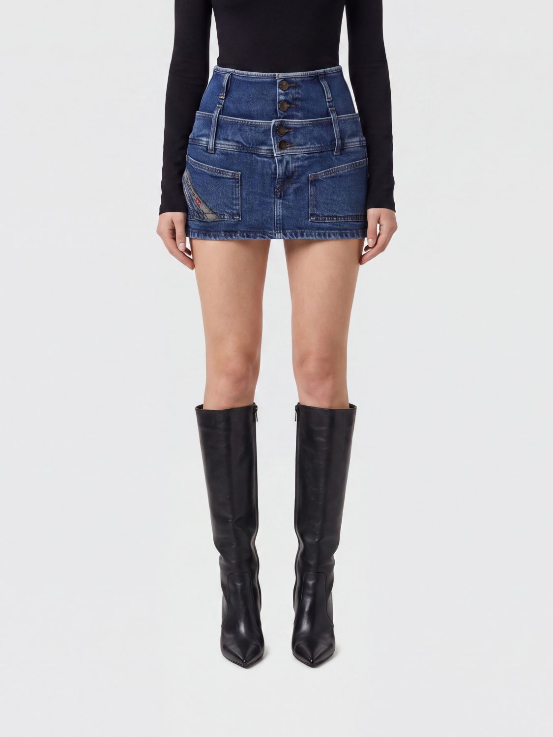 DIESEL Skirt Woman color Denim