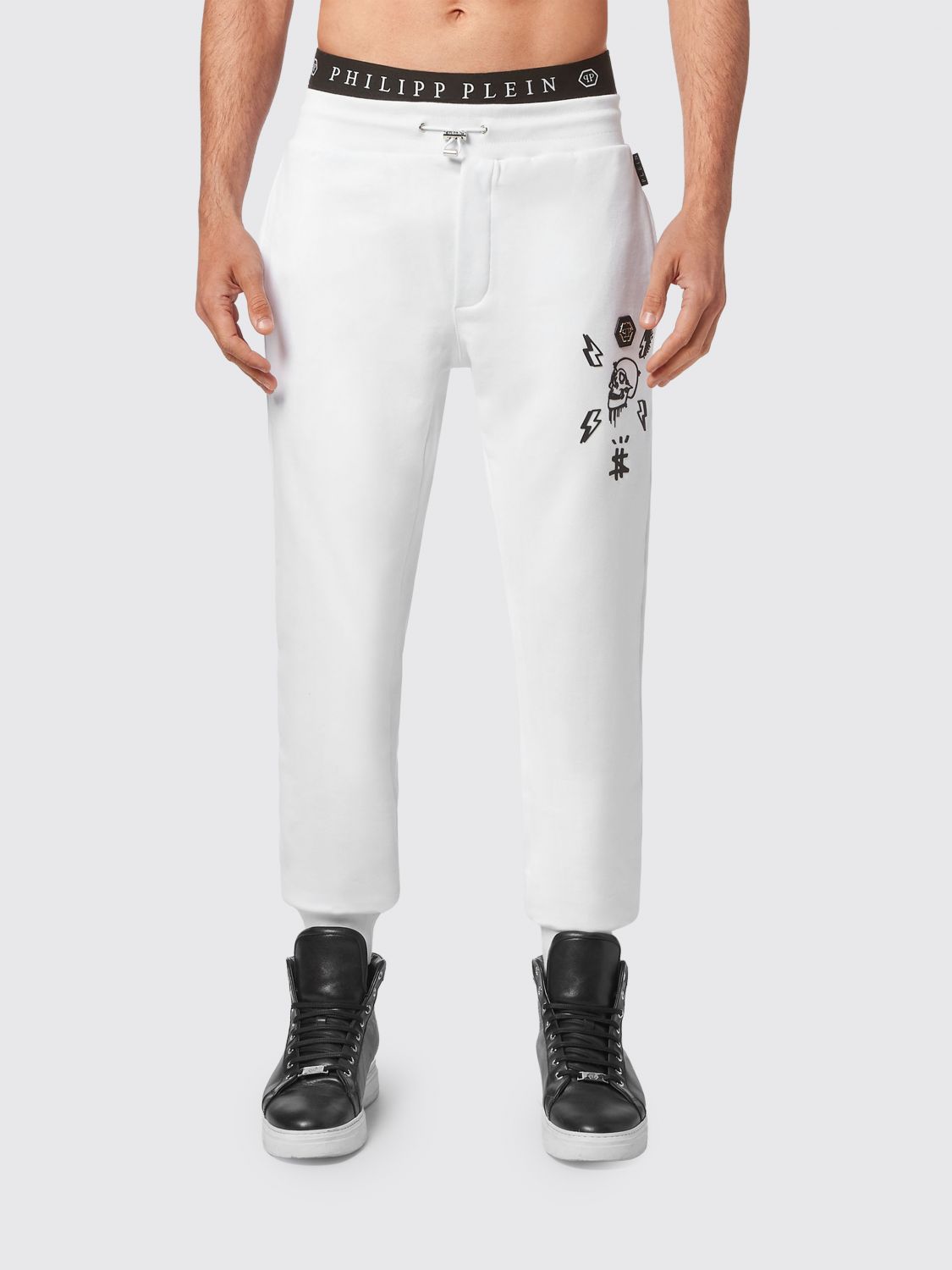 PHILIPP PLEIN Pants Men color White