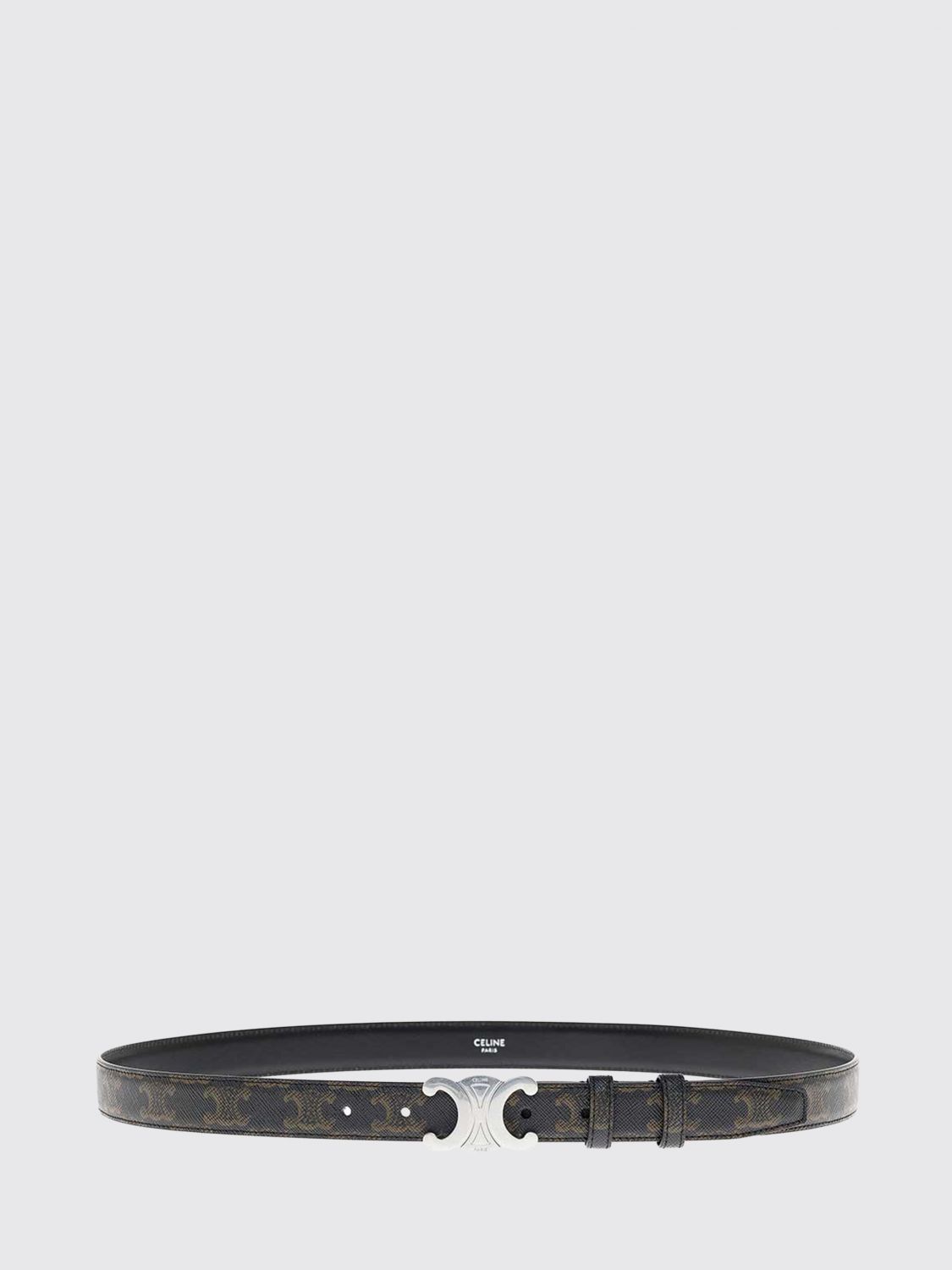 Celine Men Medium Triomphe Belt In Triomphe Canvas In Multi