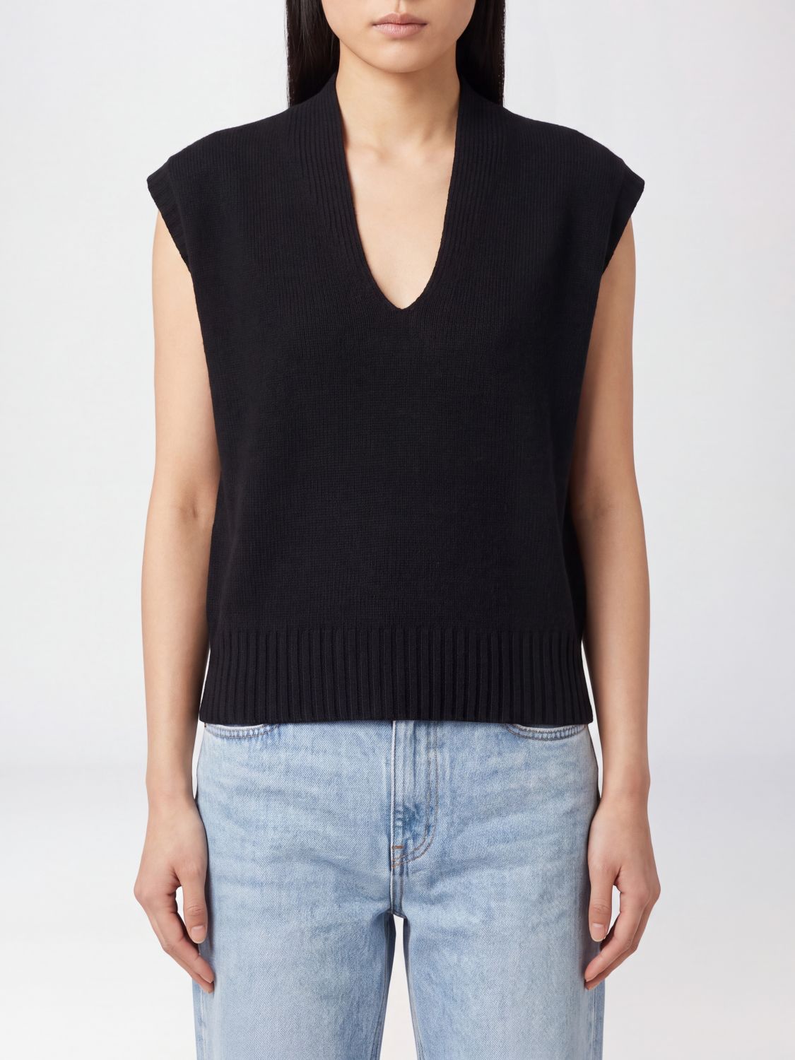 ROBERTO COLLINA Waistcoat Woman color Black