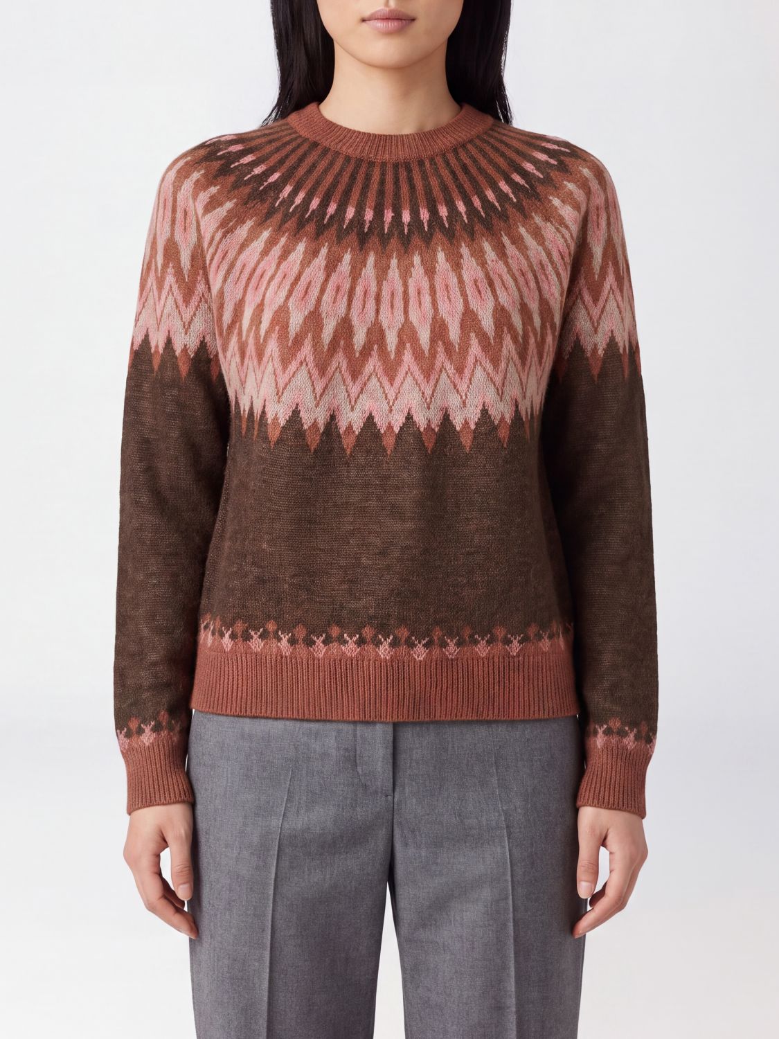 ROBERTO COLLINA Sweater Woman color Brown
