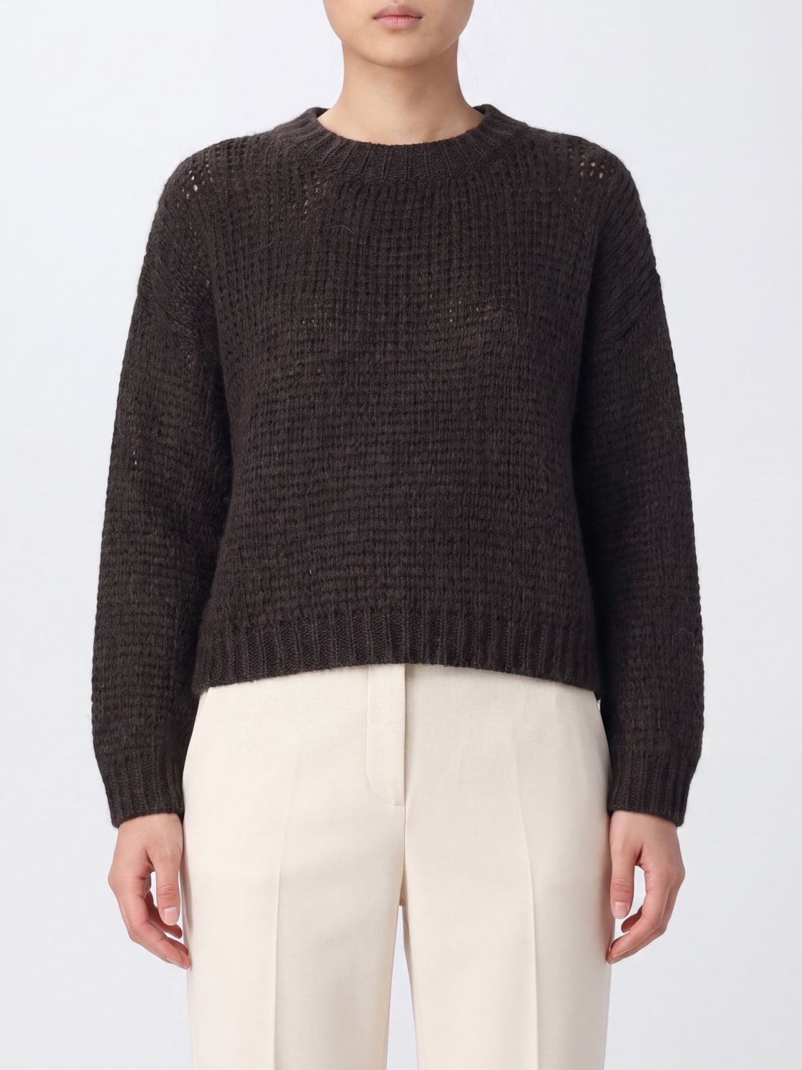 ROBERTO COLLINA Sweater Woman color Coffee