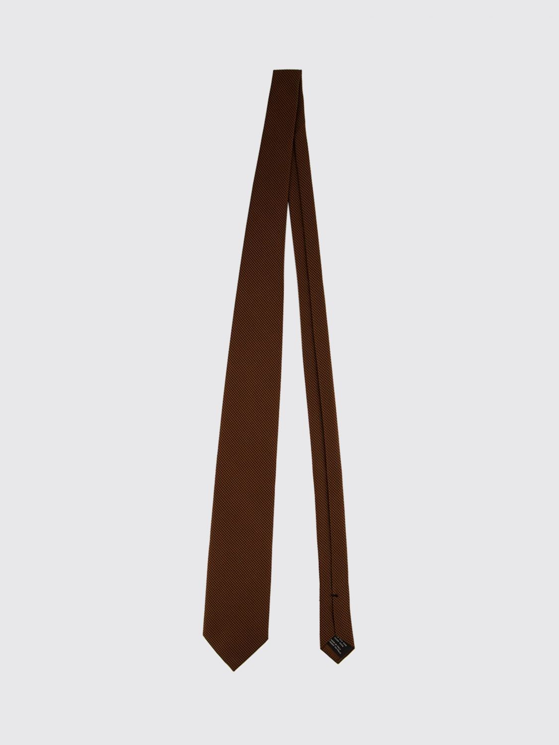TOM FORD Cravatta in pura seta Mulberry con motivo astratto bicolore