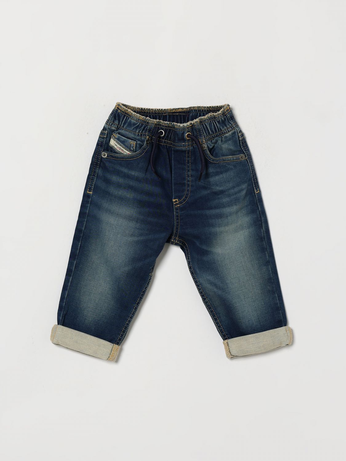 DIESEL Straight Jeans für Jungen aus Denim mit elastischem Kordelzugbund