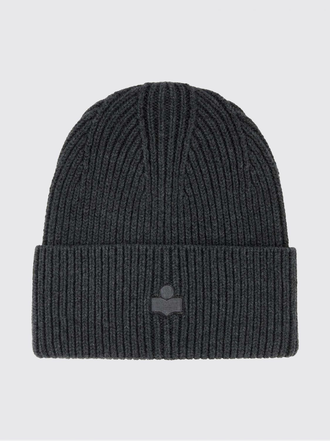Isabel Marant Ribbed Wool-Blend Beanie Hat with Embroidered Logo