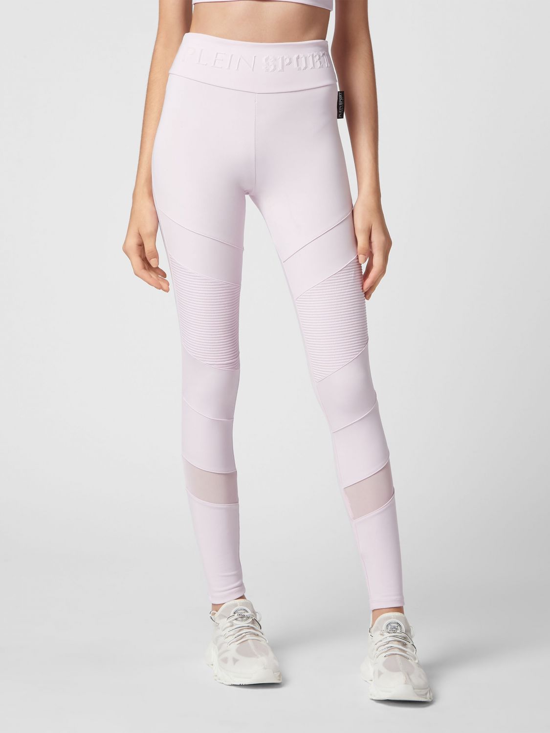 Plein Sport Leggings sportivi a vita alta in tessuto tecnico stretch