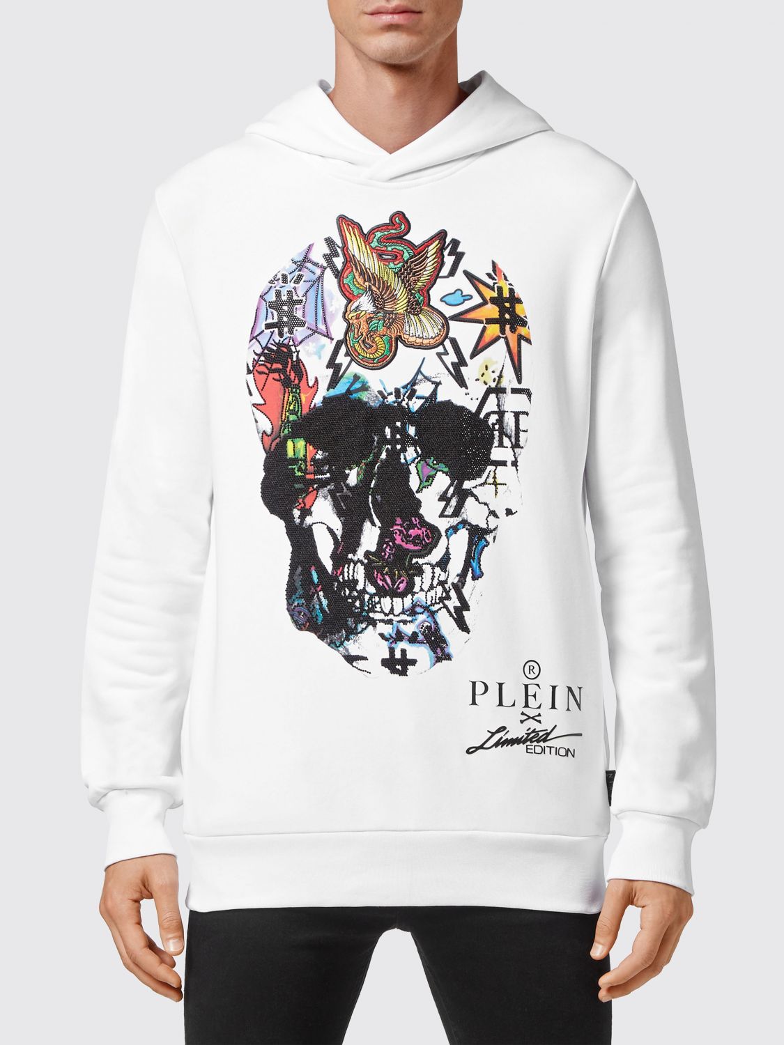 PHILIPP PLEIN Felpa Uomo colore Bianco