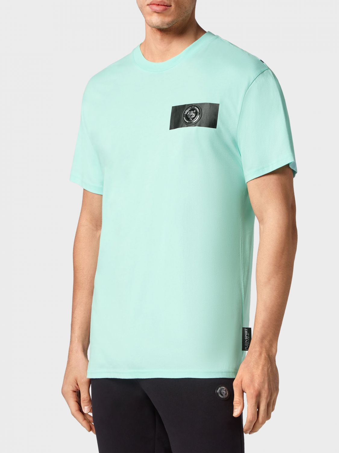 Plein Sport T-shirt in jersey a maniche corte con stampa grafica e logo posteriore