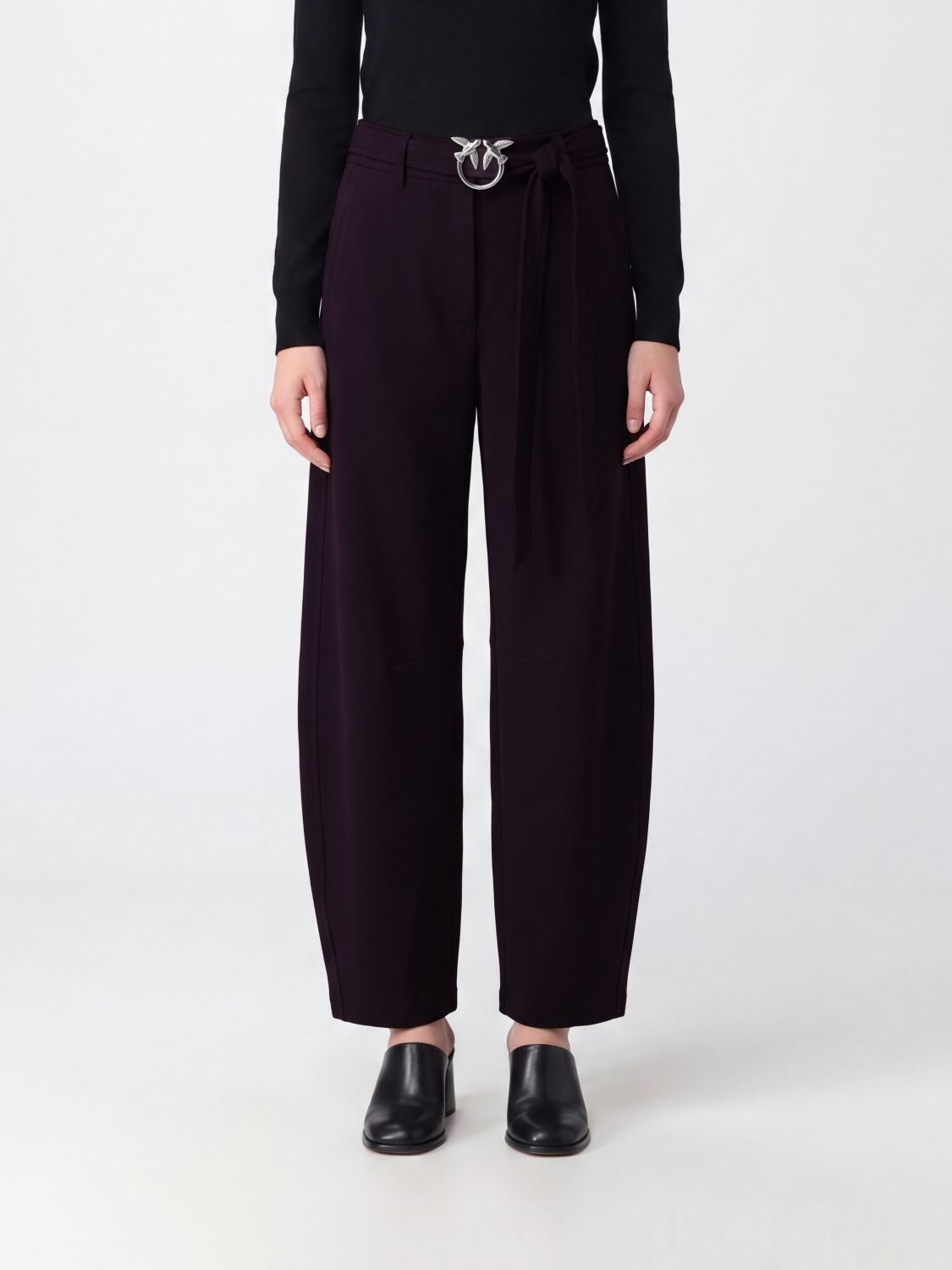 PINKO Pants Woman color Burgundy