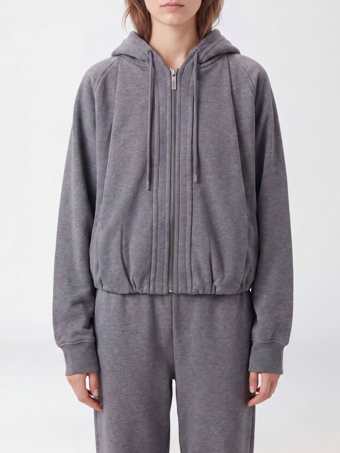 SPORTMAX Zipped Cotton Hoodie