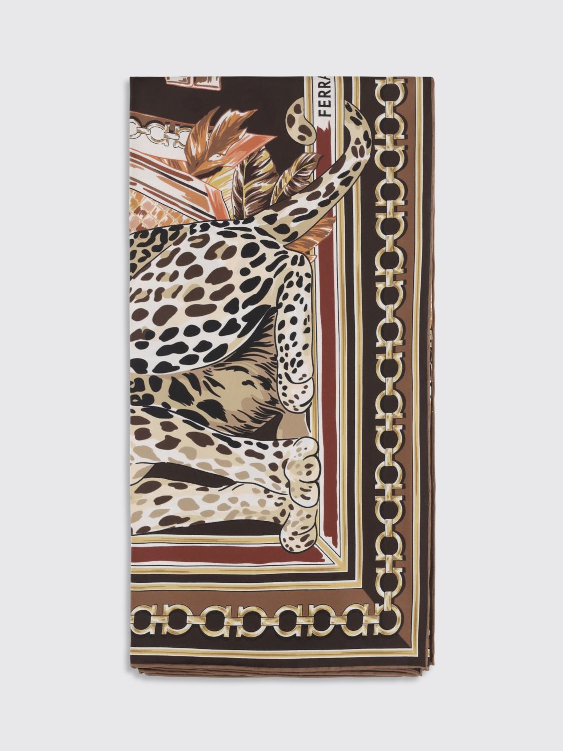 FERRAGAMO Scarf Woman color Brown