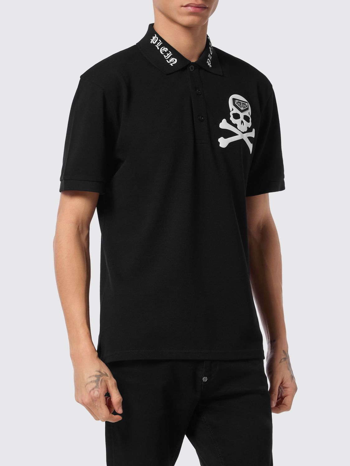 PHILIPP PLEIN Polo Shirt Men color Black