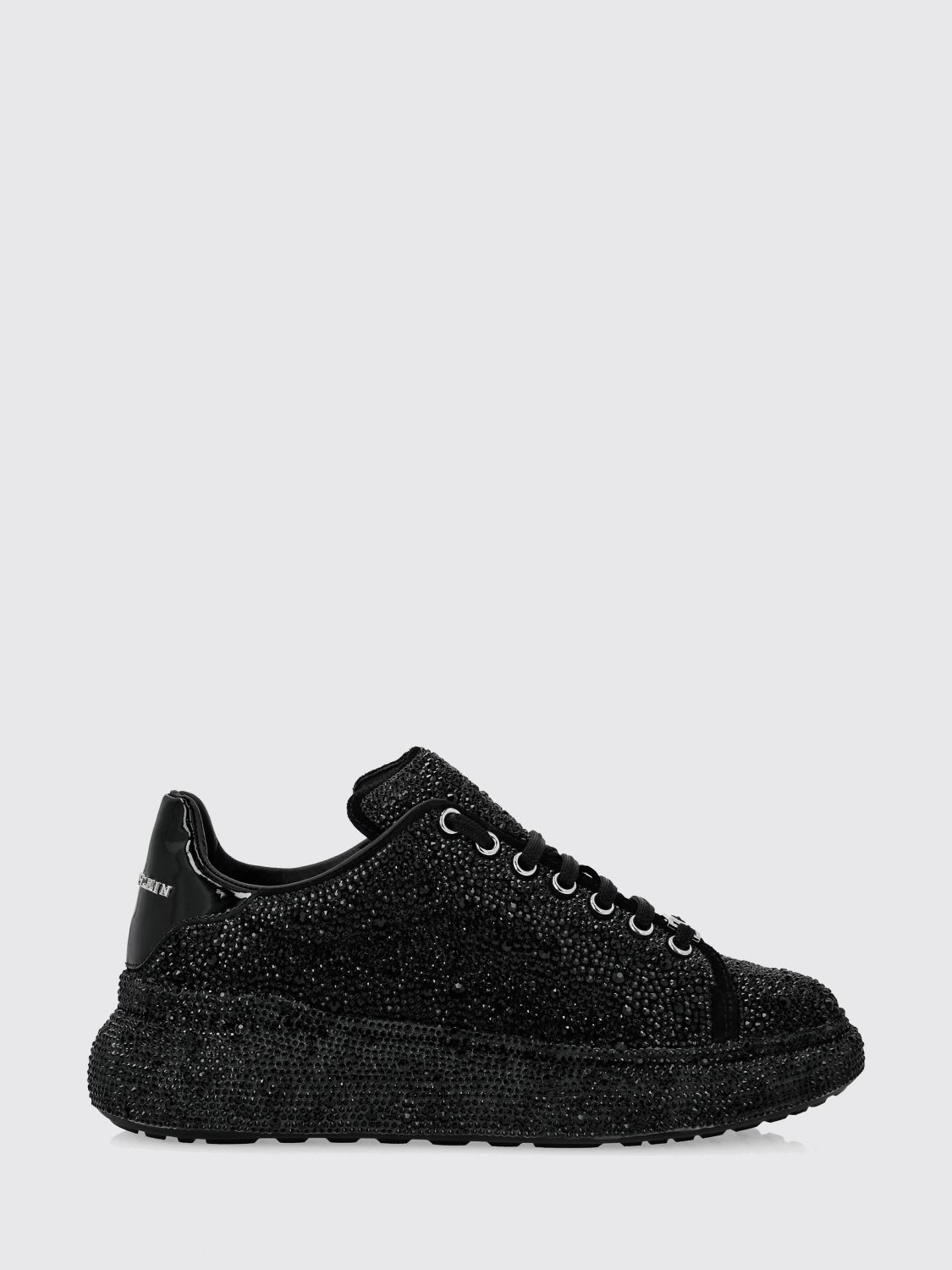 Philipp Plein Crystal-embellished Low-top Sneakers In Black