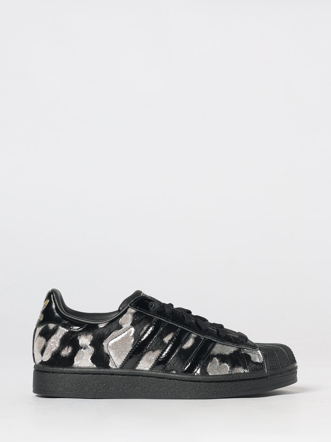ADIDAS ORIGINALS Superstar II Sneaker aus Leder und Ponyfell mit Animal-Print