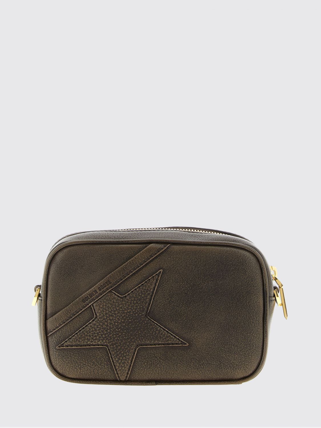 GOLDEN GOOSE Borsa Mini Star in pelle invecchiata con tracolla a catena