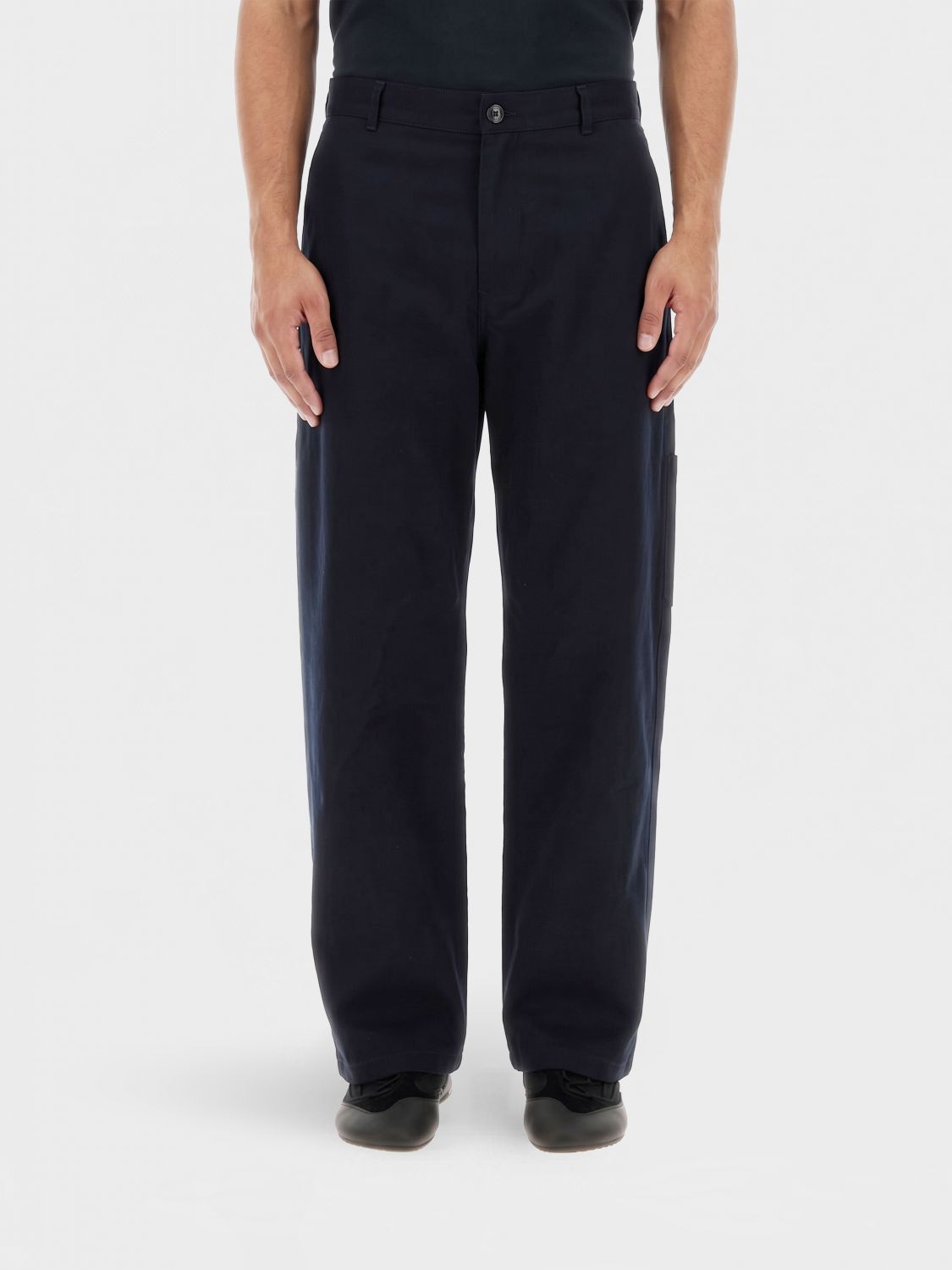 LOEWE Straight-Leg Twill-Hose mit gesticktem Logo
