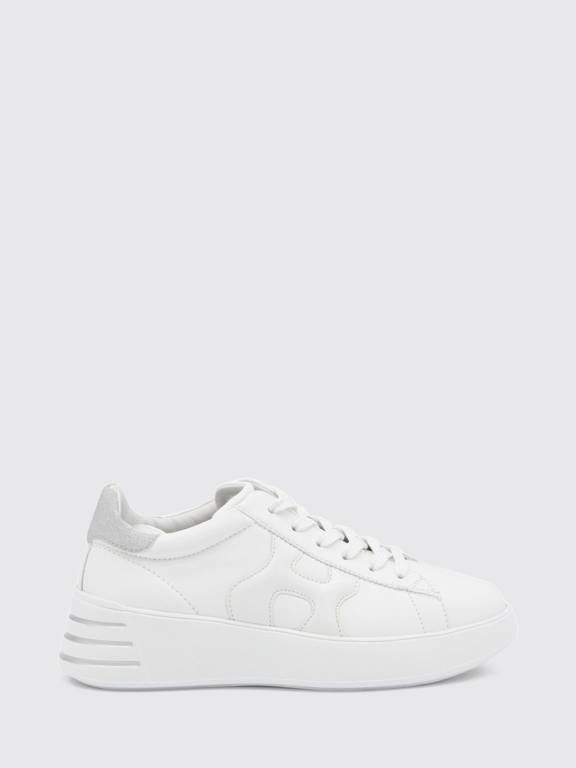Hogan Rebel H562 Calfskin Leather Platform Sneakers with Logo