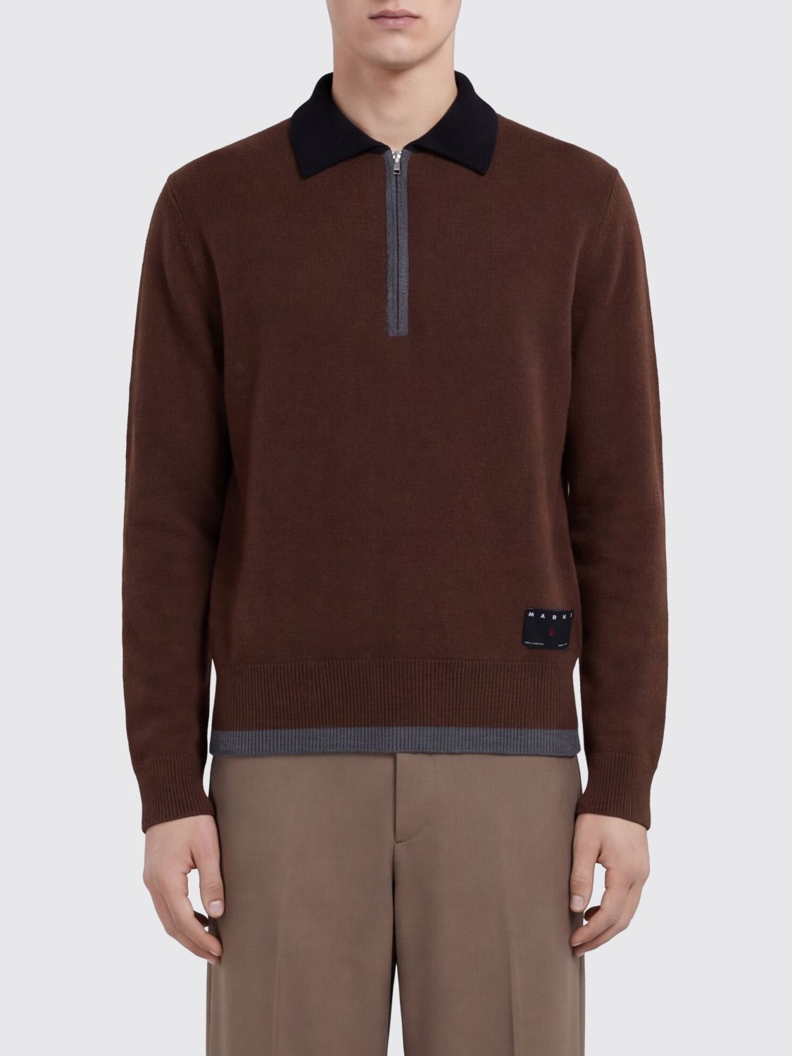 MARNI Polo Shirt Men color Brown