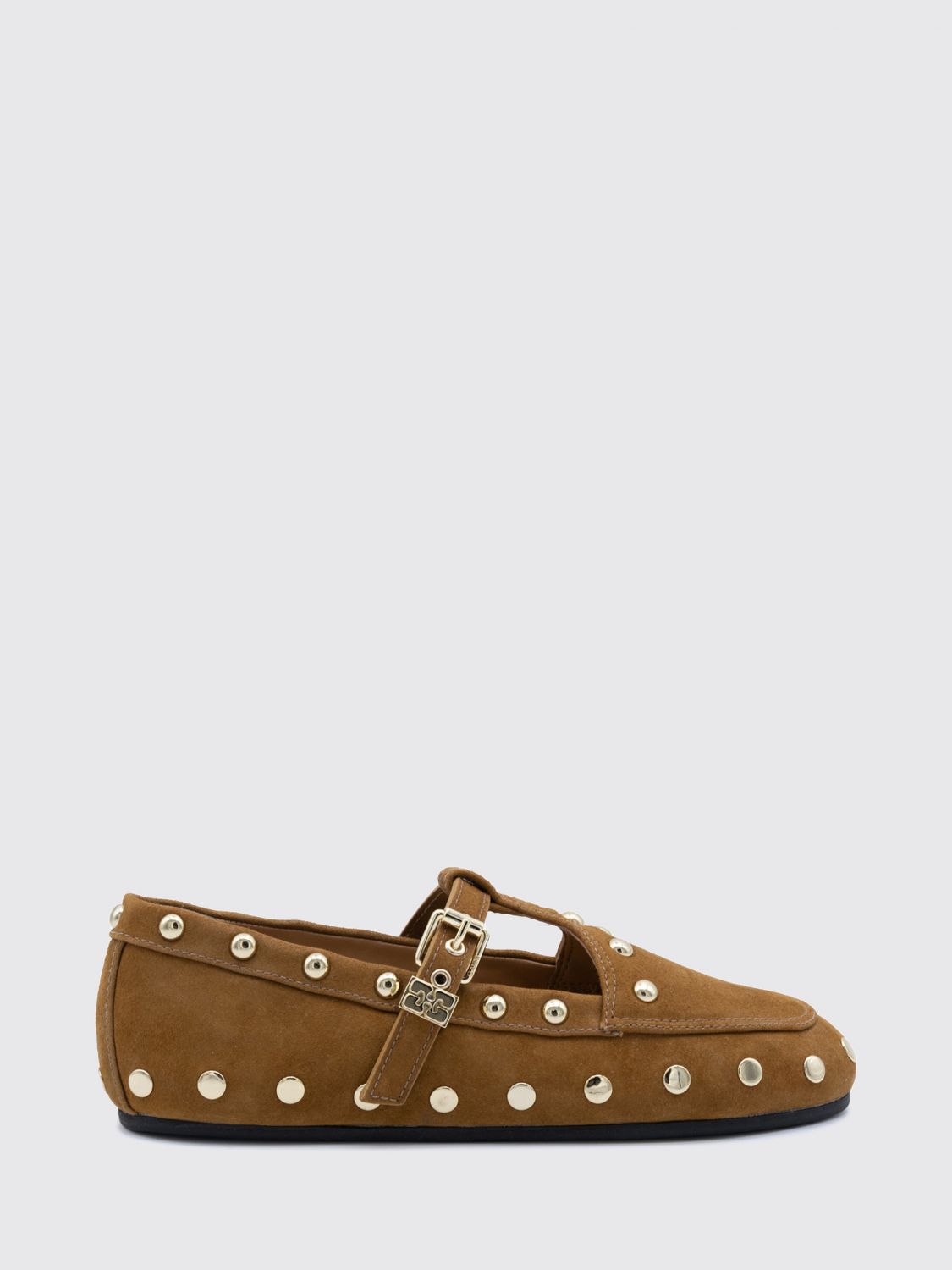 GANNI Ballet Flat Woman color Coffee