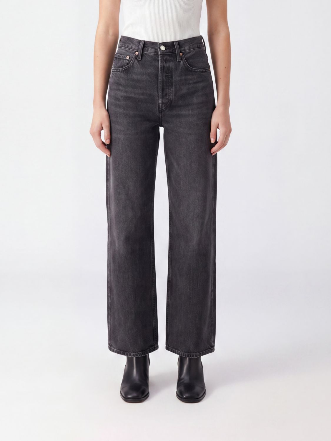 AGOLDE Wide-Leg Jeans mit hoher Taille aus recyceltem Baumwoll-Denim