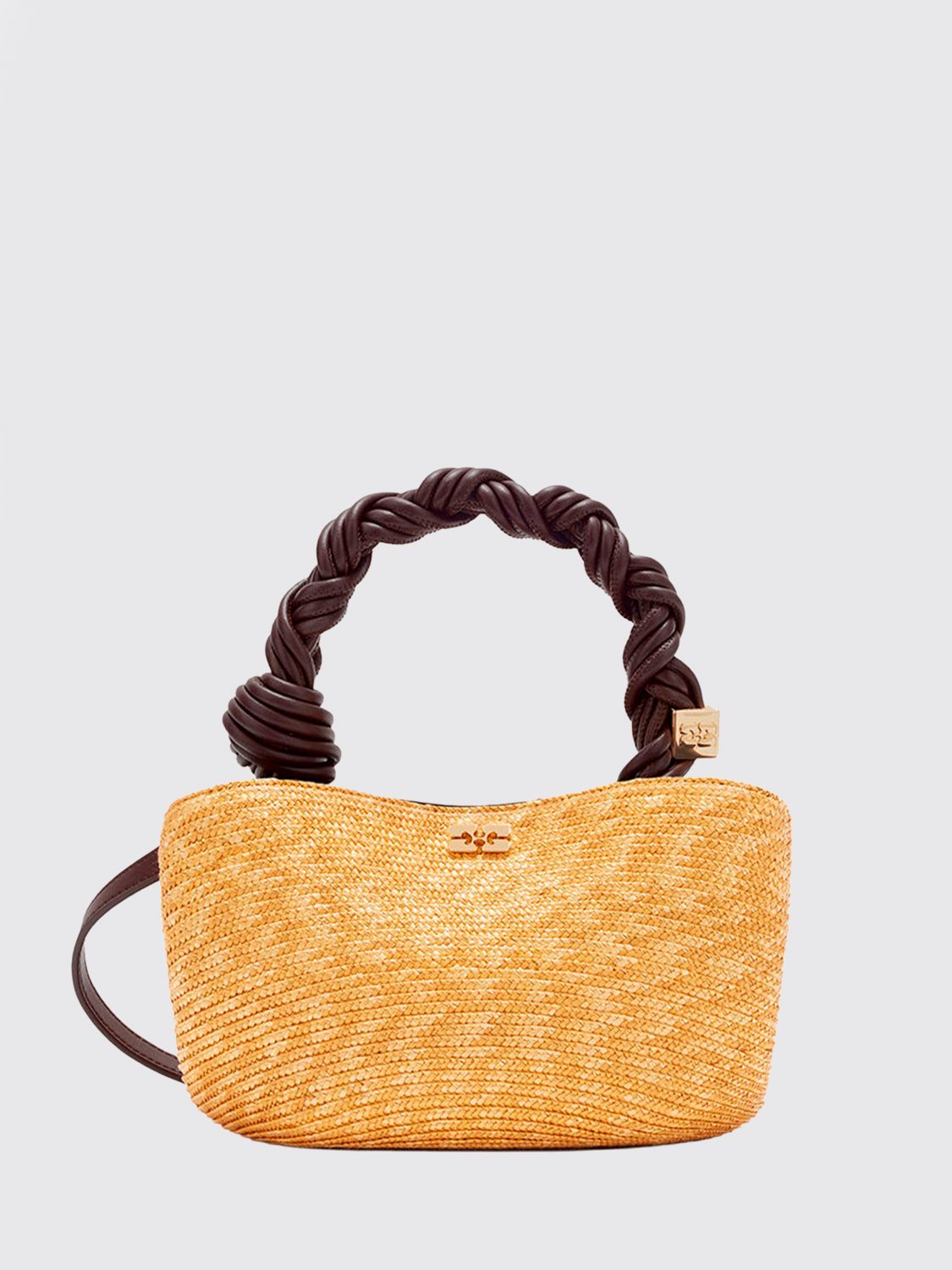 GANNI Borsa a mano Mini Bou in rafia