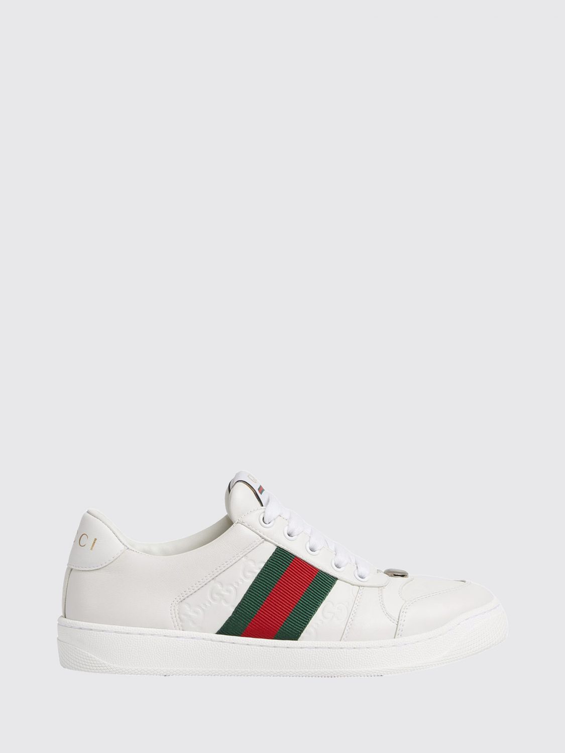 GUCCI Screener Sneakers aus Lammleder mit geprägtem GG-Monogramm