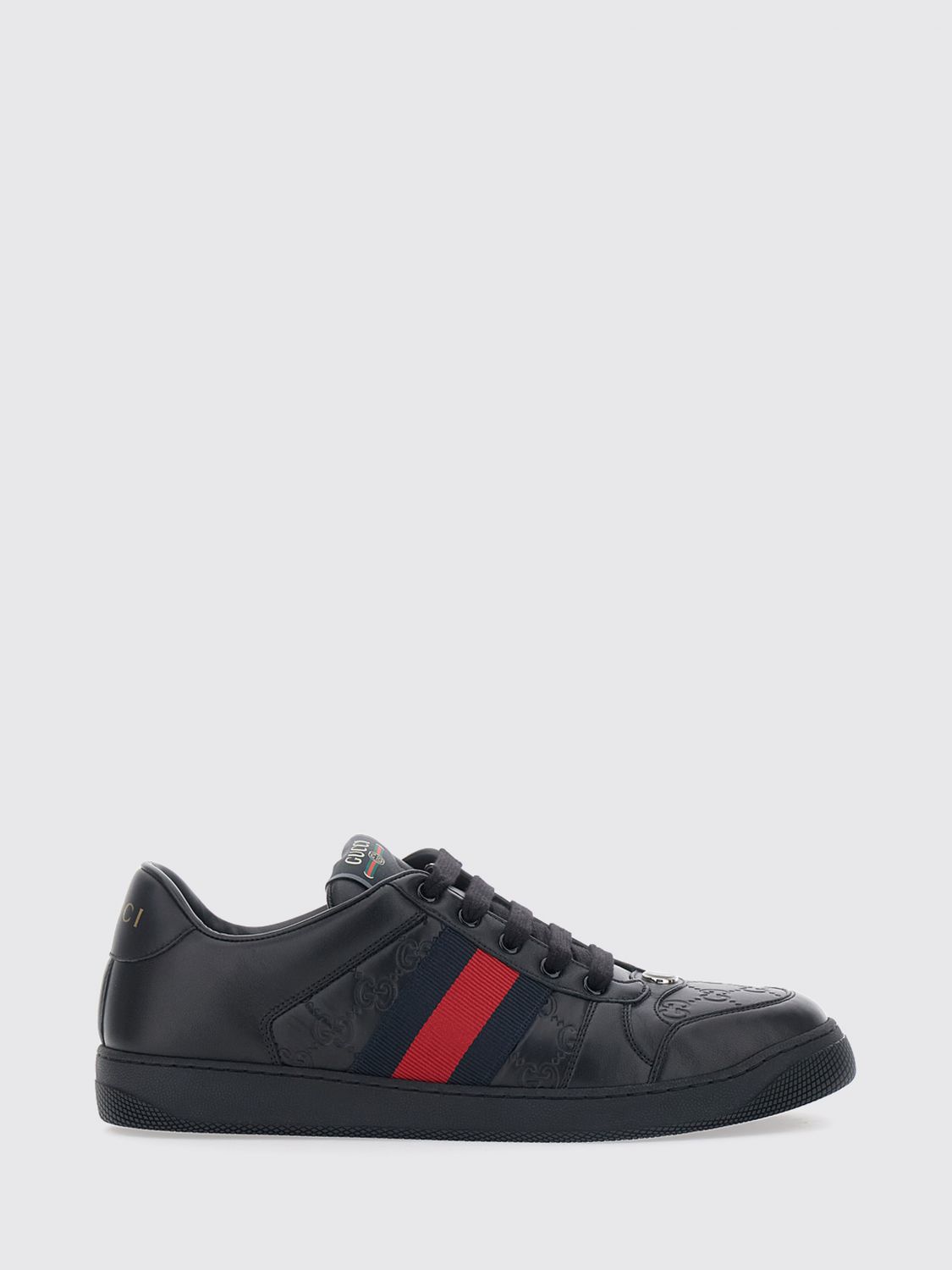 GUCCI Screener Sneakers aus Lammleder mit geprägtem GG-Monogramm