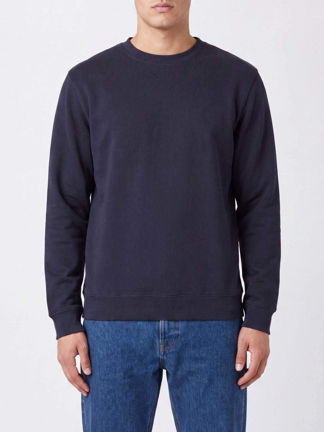 DONDUP Baumwoll-Sweatshirt mit Rundhalsausschnitt und Kontrast-Logo
