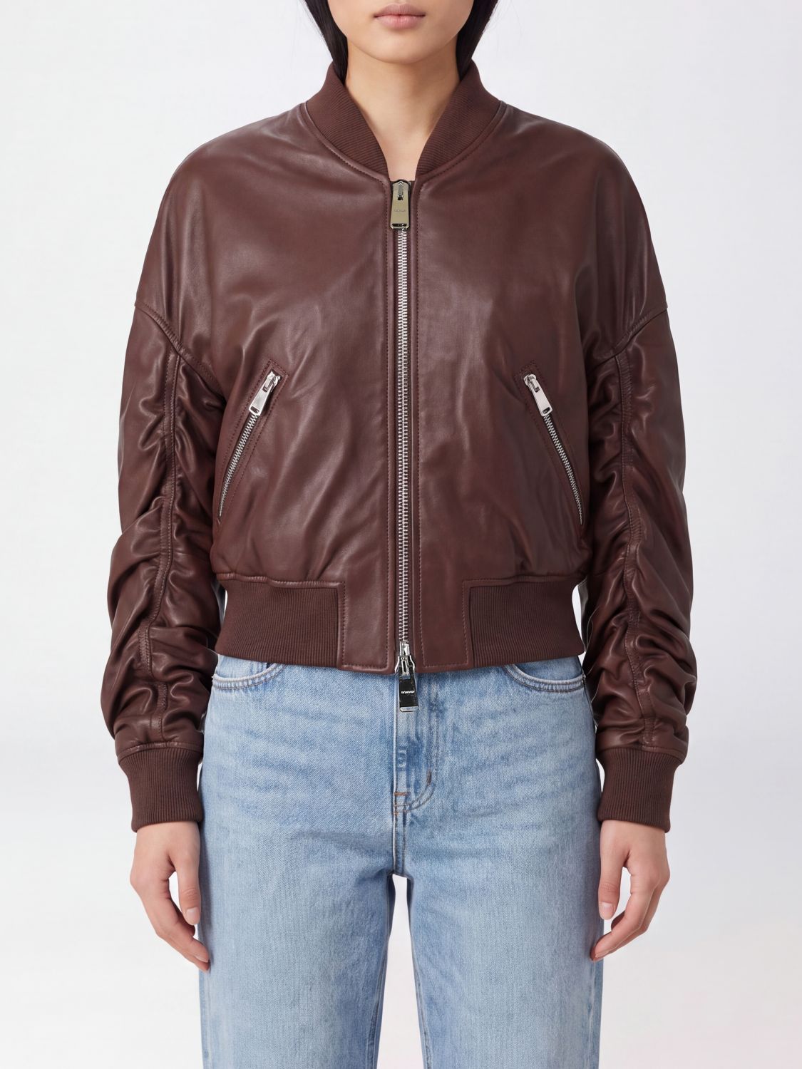 DONDUP Jacket Woman color Brown