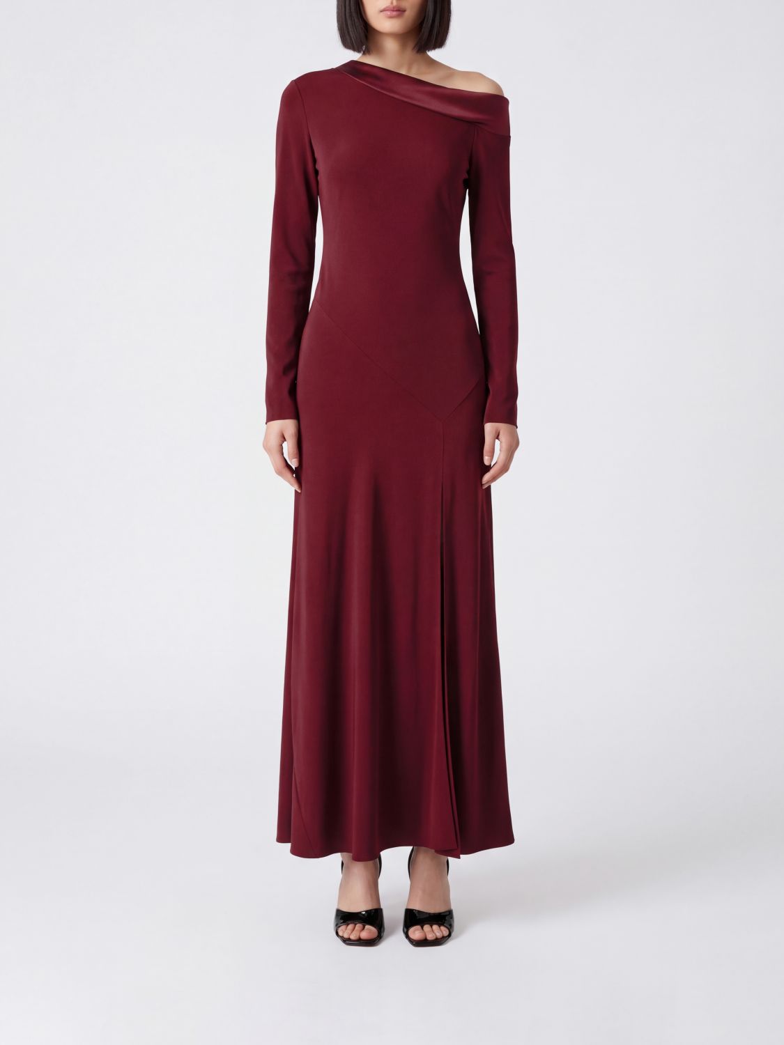 ALBERTA FERRETTI Asymmetrisches Slim-Fit-Midikleid aus Viskose mit Schlitz