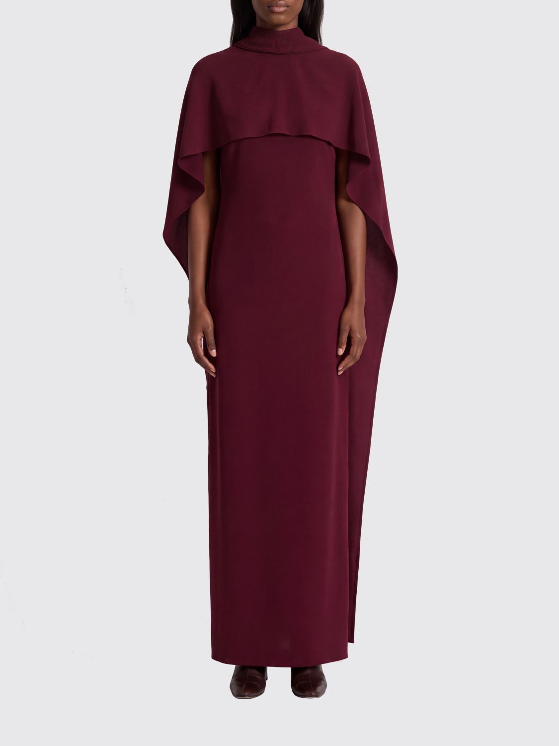 ALBERTA FERRETTI Sleeveless Crêpe Sheath Long Evening Gown