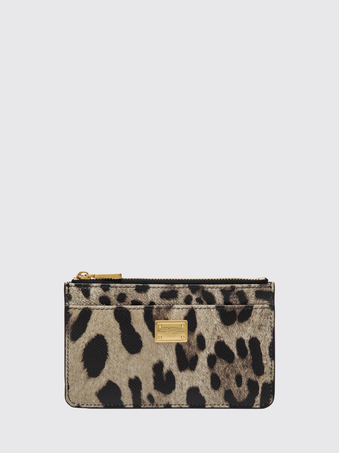 Dolce & Gabbana Animalier Print Calfskin Leather Card Holder · OS