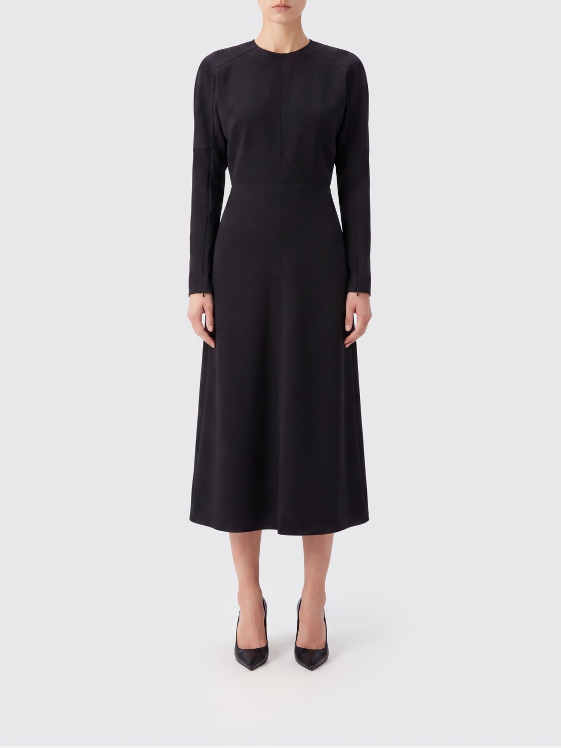 VICTORIA VICTORIA BECKHAM Dolman-Midikleid von aus Viskosemischung mit langen Ärmeln