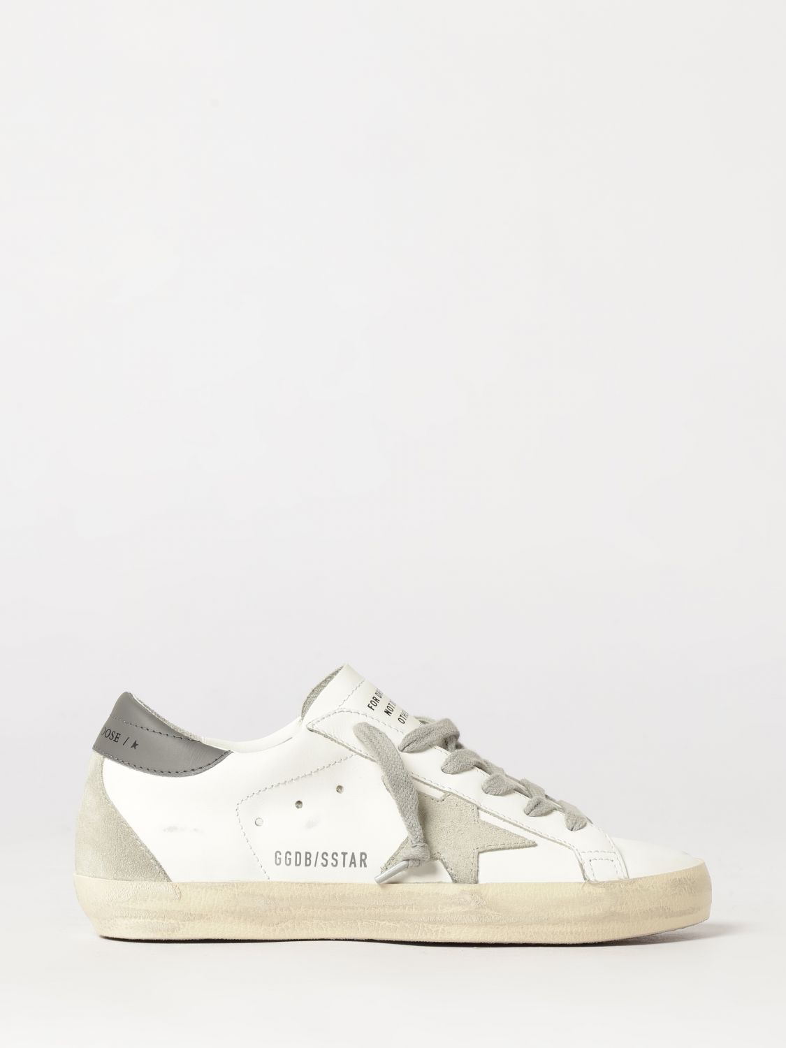 Golden Goose Super-Star Trainers in Cowhide Leather with a Distressed Effect