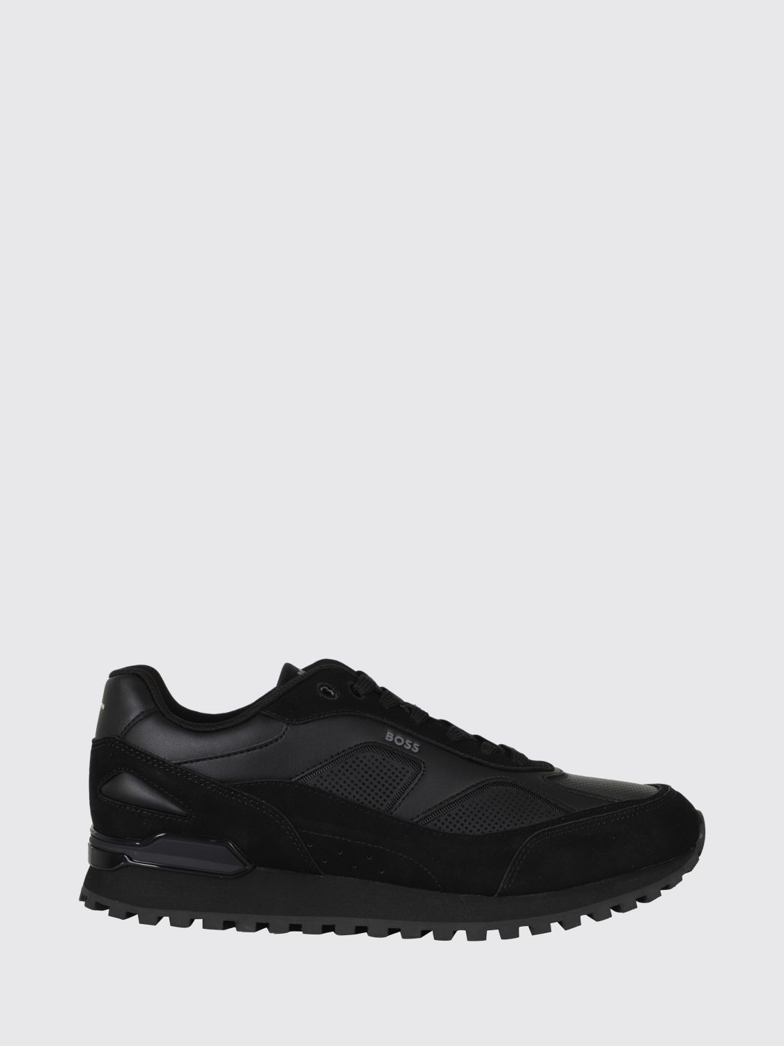 BOSS Parkour-L Sneaker aus Leder und Veloursleder mit gezackter Sohle