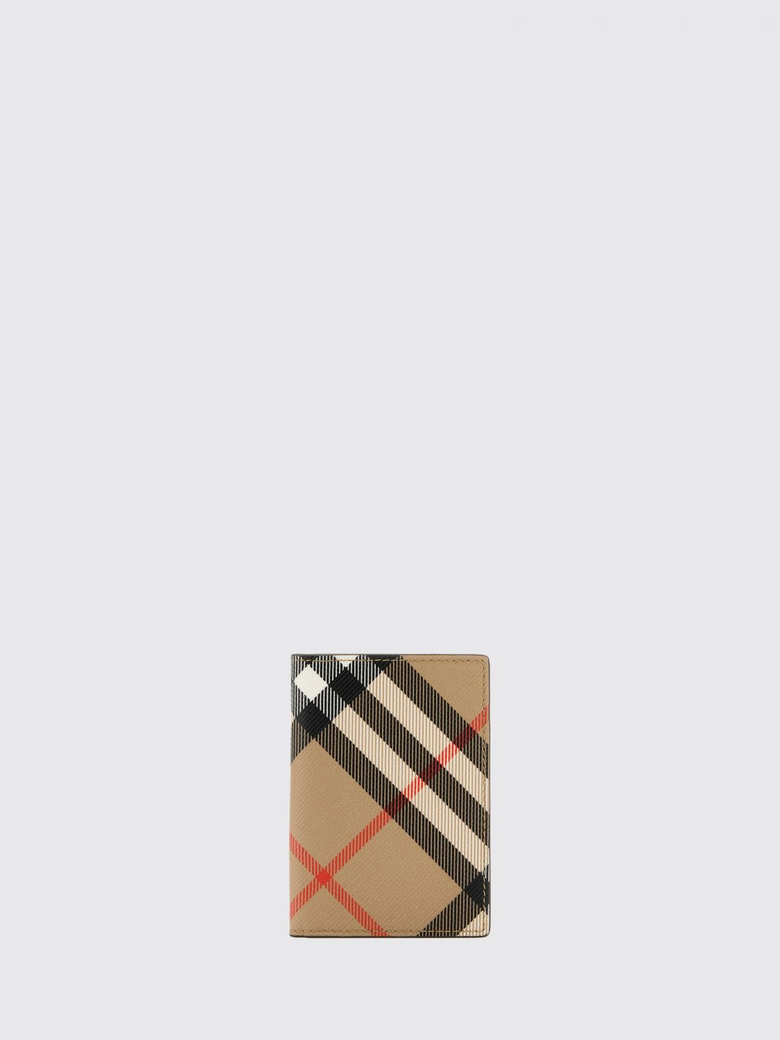 BURBERRY Vintage Check Coated Cotton Bifold Card Holder BURBERRY Vintage Check Coated Cotton Bifold Card Holder
