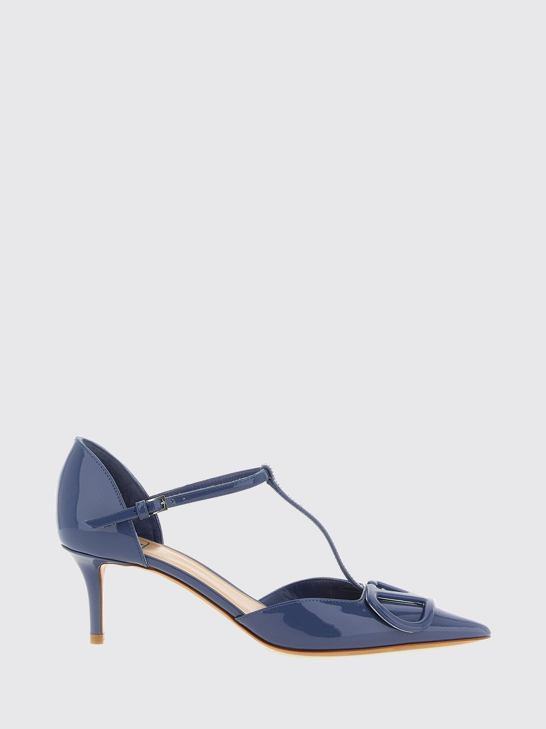 VALENTINO GARAVANI VLogo Signature T-Riemen-Pumps aus Lackleder