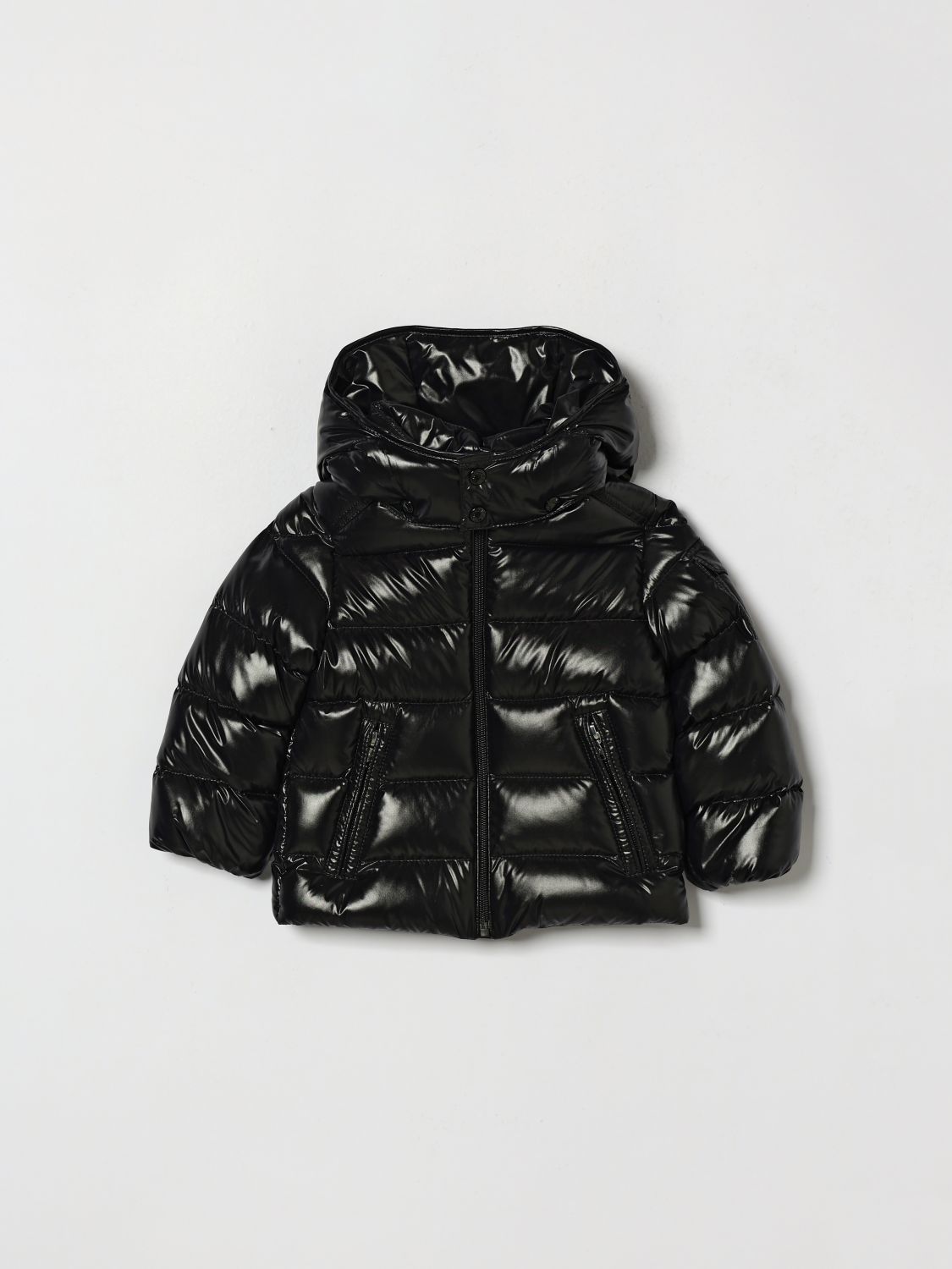 MONCLER Daunenjacke Maya aus recyceltem Laqué-Nylon mit Kapuze für Jungen