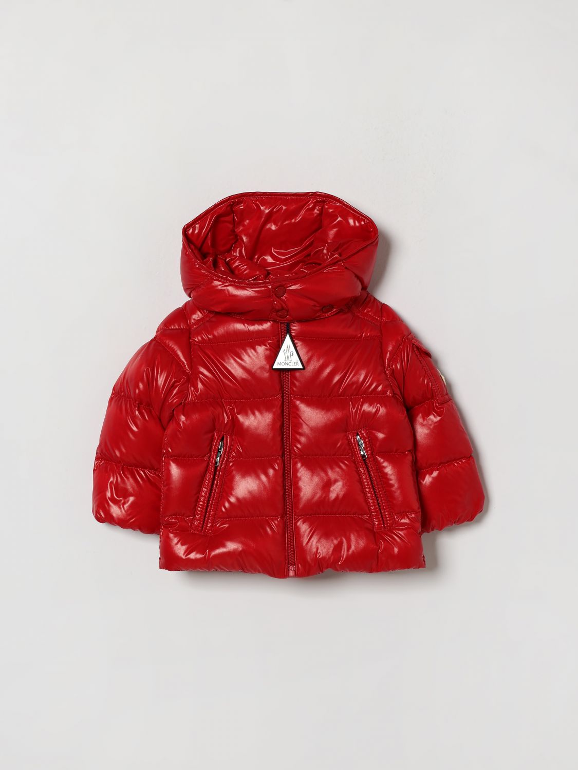 MONCLER Daunenjacke Maya aus recyceltem Laqué-Nylon mit Kapuze für Jungen