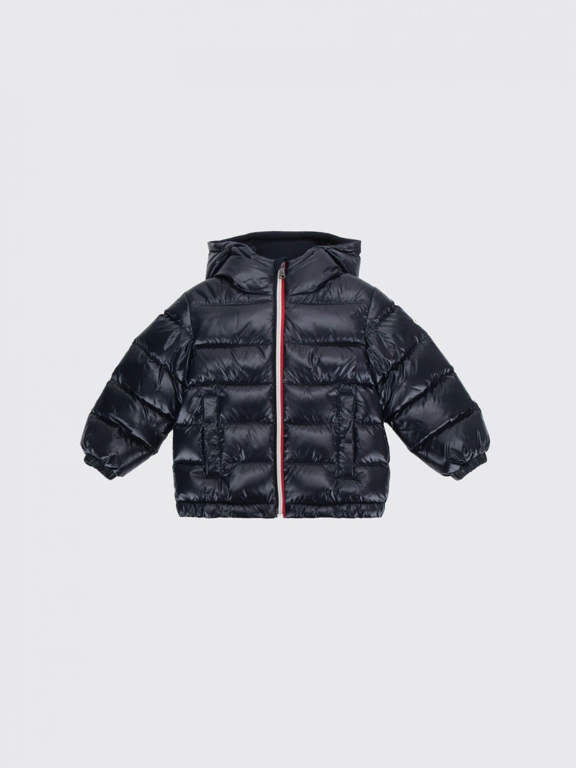 MONCLER Daunenjacke New Aubert aus Laqué-Nylon mit Kontrastbesätzen für Jungen