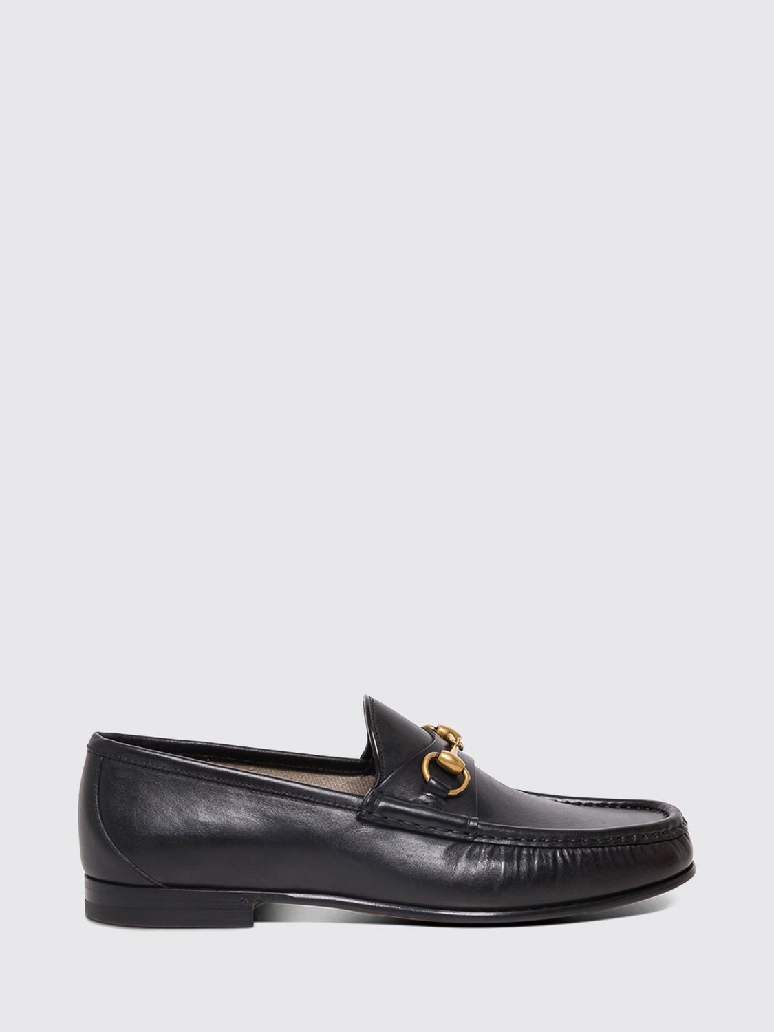 GUCCI Calfskin Penny Loafers with Horsebit Detail and a Round Toe