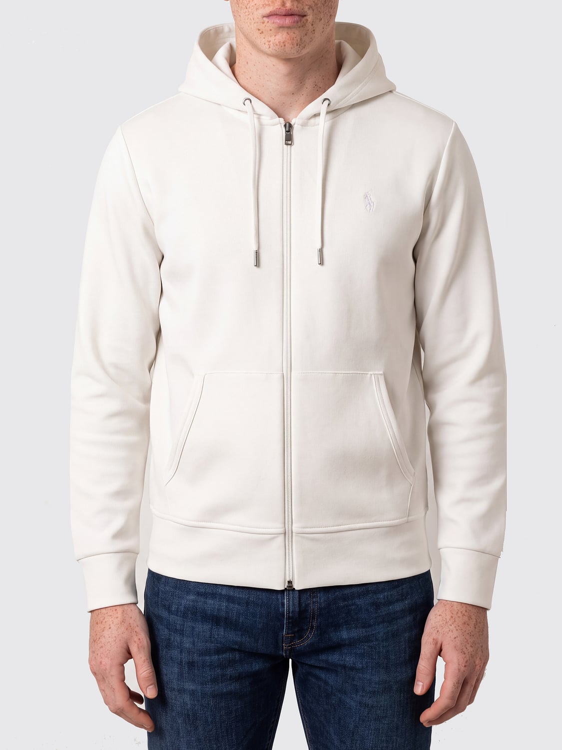 Polo Ralph Lauren Cotton Blend Zip-Up Hoodie with Embroidered Pony Logo